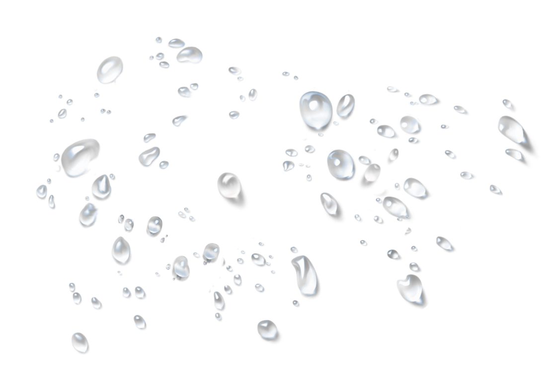 Water beading on a treated surface