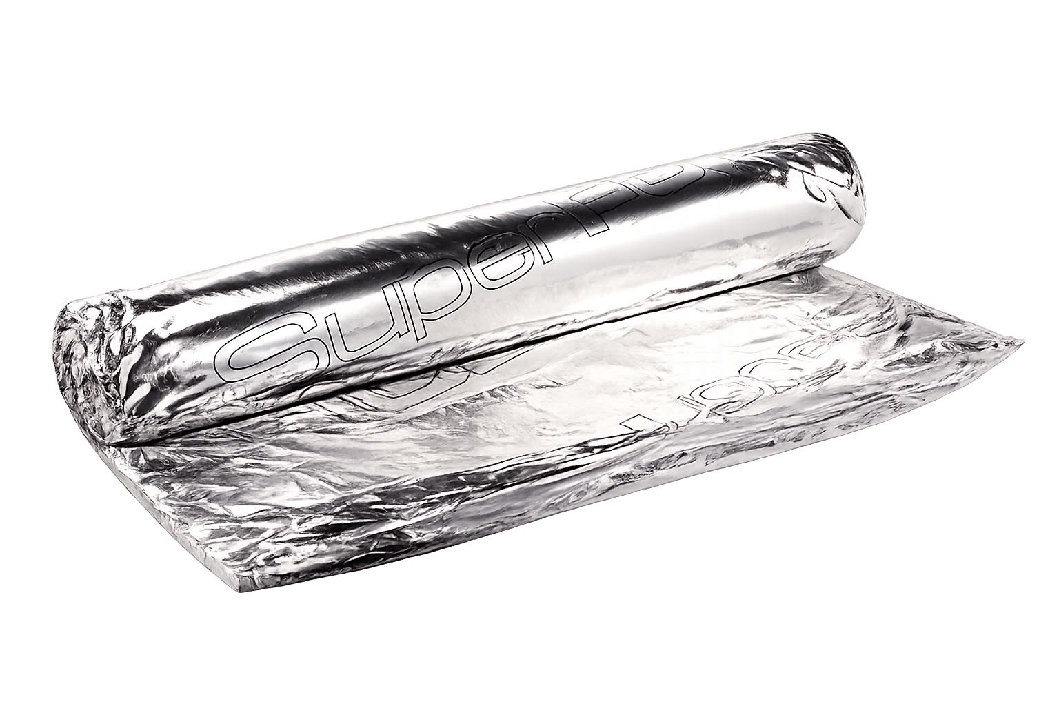 A roll of SuperFOIL multifoil insulation, partly unrolled