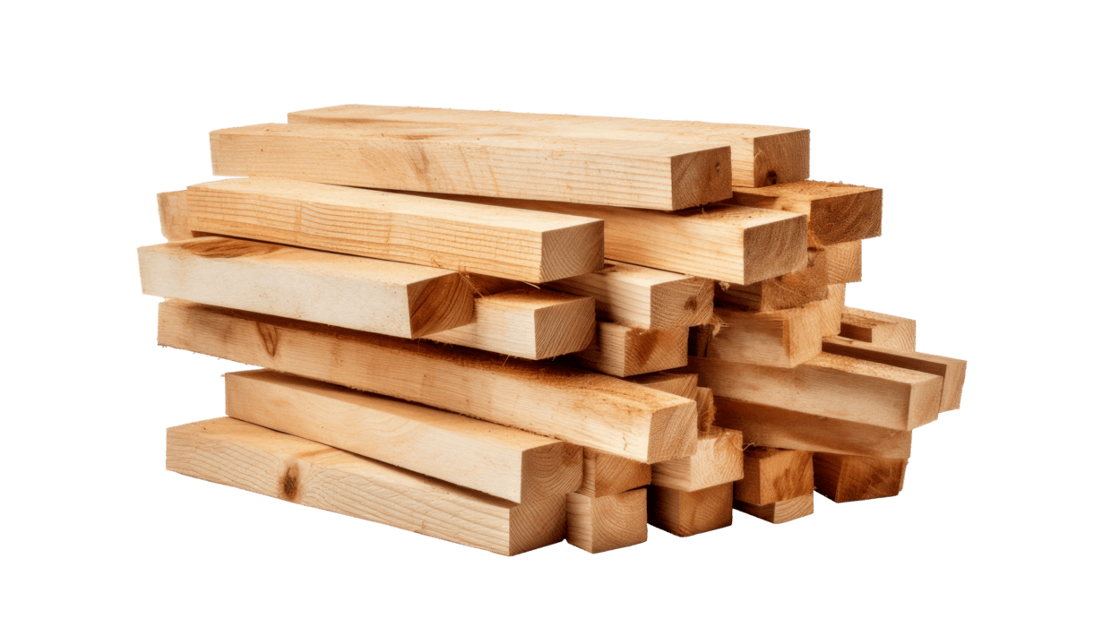 Stack of timber battens ready for treatment